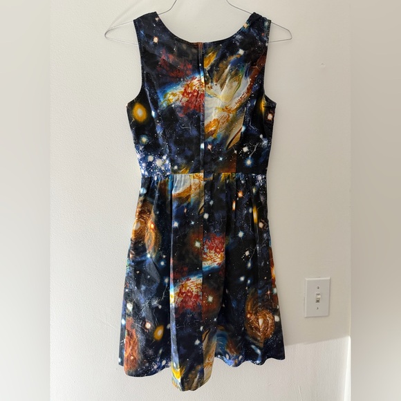 ModCloth Nebula Outer Space Galaxy Science Sleeveless Mini Dress Size Small - Picture 9 of 16